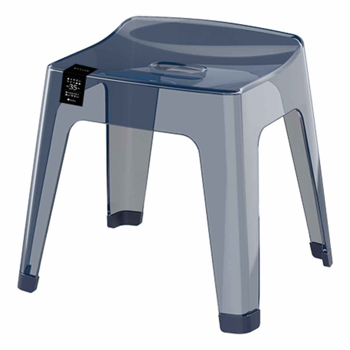 風呂椅子 レリッシュ 高さ35cm 日本製 ( 風呂イス 風呂いす バスチェア 35cm クリア 透明 お風呂 椅子 イス 高級感 おしゃれ 風呂 いす 腰掛け 浴室 入浴 すべり止め 丈夫 バスグッズ 無地 ) 【クリア】 クリア