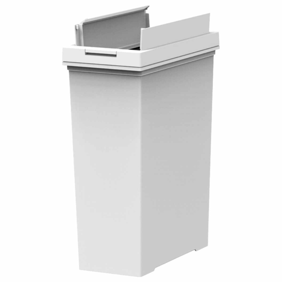 ゴミ箱 20L 棚下で使える 両開き プッシュダスト 袋止め付き ( ごみ箱 20リットル 棚下 手で開ける ふた付き 便利 シンプル 日本製 袋が見えにくい スリム キッチン ダストボックス 角型 ) 【ブラック】 ブラック