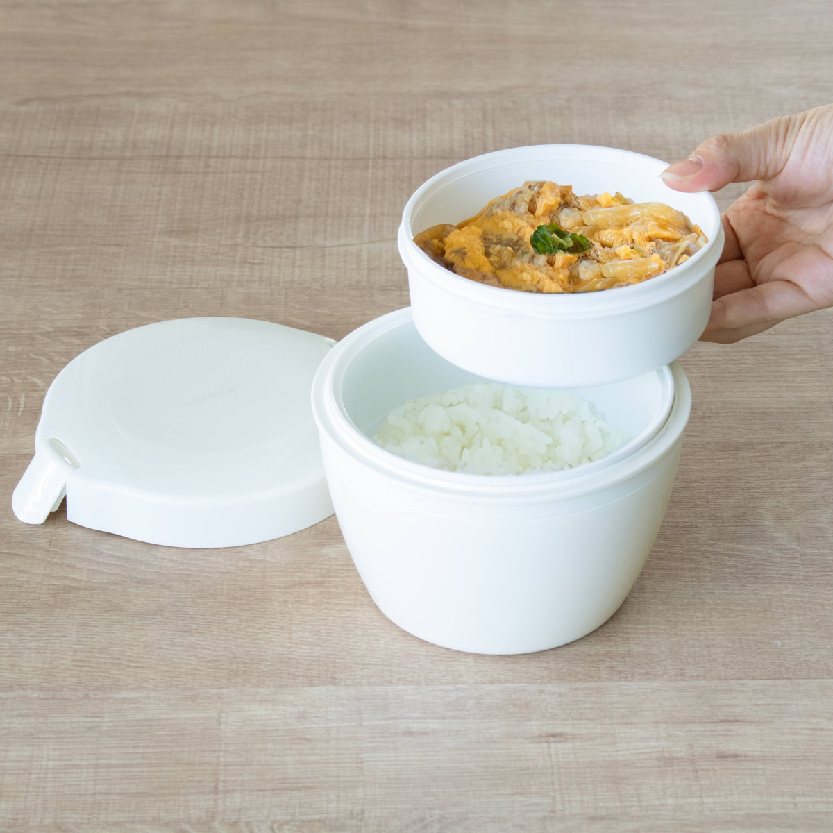 弁当箱 保温 620ml ランタス カフェ丼ランチ ( 保温弁当箱 保冷 お弁当箱 丼 食洗機対応 レンジ対応 女子 大人 食洗機OK レンジOK ランチボックス 弁当 丼ぶり 丼弁当箱 真空断熱構造 ステンレス 保温ランチボックス ) 【ウォームグレー】 ウォームグレー