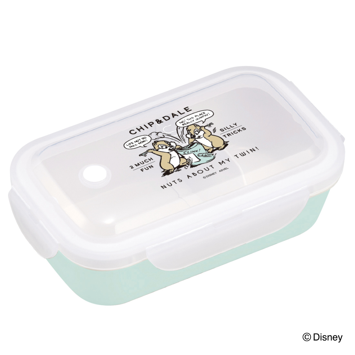 弁当箱 500ml ランチボックス チップアンドデール ティンカーベル ( 抗菌加工 レンジ対応 食洗機対応 冷凍 パッキン一体 レンジOK 食洗機OK お弁当 弁当 二段 仕切り付き 自動エア弁 4点ロック 大人 ) 【ティンカーベル】 ティンカーベル