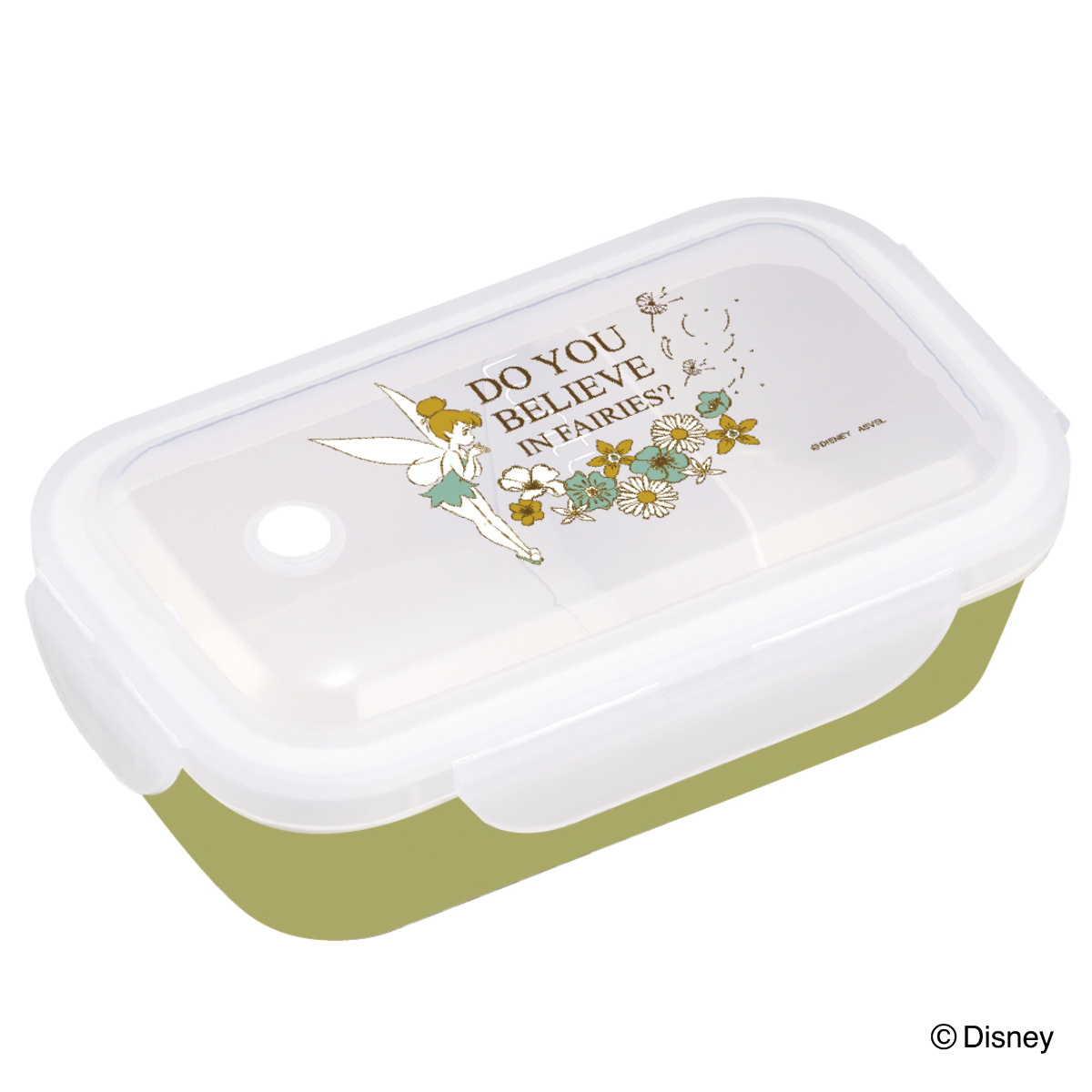 弁当箱 500ml ランチボックス チップアンドデール ティンカーベル ( 抗菌加工 レンジ対応 食洗機対応 冷凍 パッキン一体 レンジOK 食洗機OK お弁当 弁当 二段 仕切り付き 自動エア弁 4点ロック 大人 ) 【ティンカーベル】 ティンカーベル