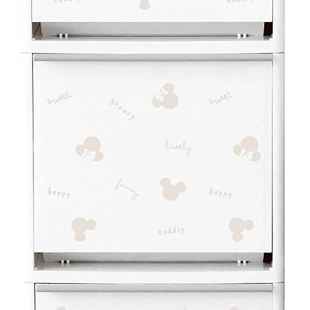 ゴミ箱 43L 3段 縦型 ミッキー 資源ゴミ 分別ワゴン ワイド ディズニー ( ごみ箱 43リットル Disney Mickey 3分別 フラップ ふた付き キッチン 幅33.5cm 収納棚 隙間 ストッカー 引き出し フラップ棚 シンプル おしゃれ 収納 )