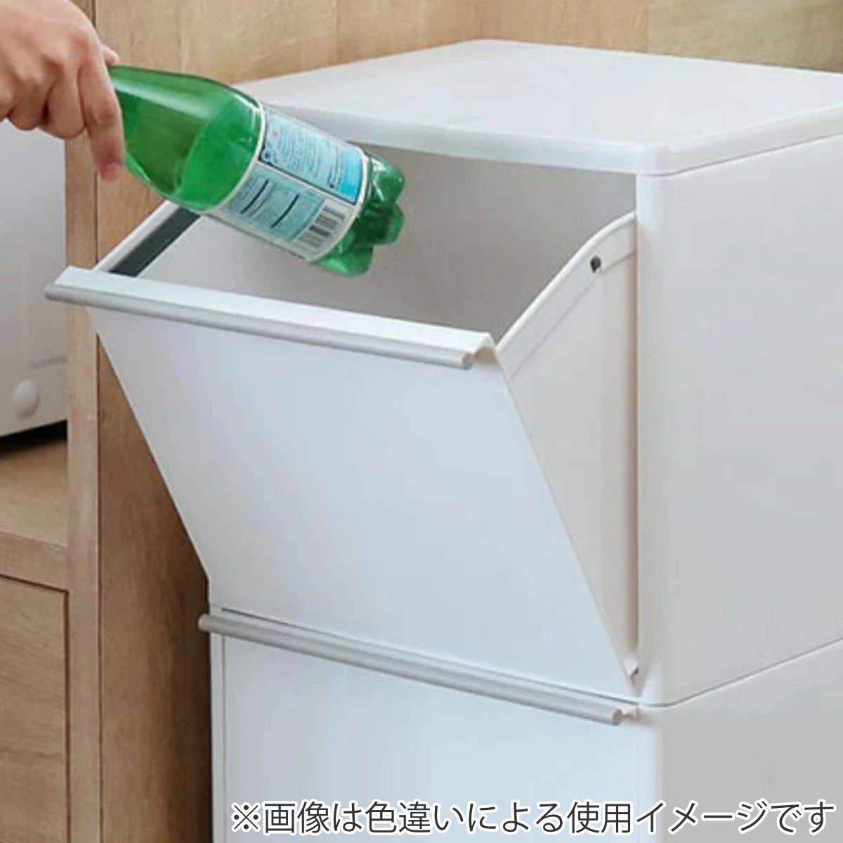 ゴミ箱 43L 3段 縦型 ミッキー 資源ゴミ 分別ワゴン ワイド ディズニー ( ごみ箱 43リットル Disney Mickey 3分別 フラップ ふた付き キッチン 幅33.5cm 収納棚 隙間 ストッカー 引き出し フラップ棚 シンプル おしゃれ 収納 )