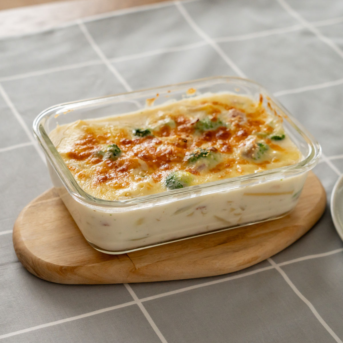 保存容器 1.03L ガラス保存容器 長角型 ( ガラス 食洗機対応 電子レンジ対応 オーブン対応 冷蔵 冷凍 作り置き 調理 4点ロック 密閉 透明 四角 角型 ストッカー 容器 パッキン付き 食品保存 お弁当 常備菜 おかず 中身がわかる )