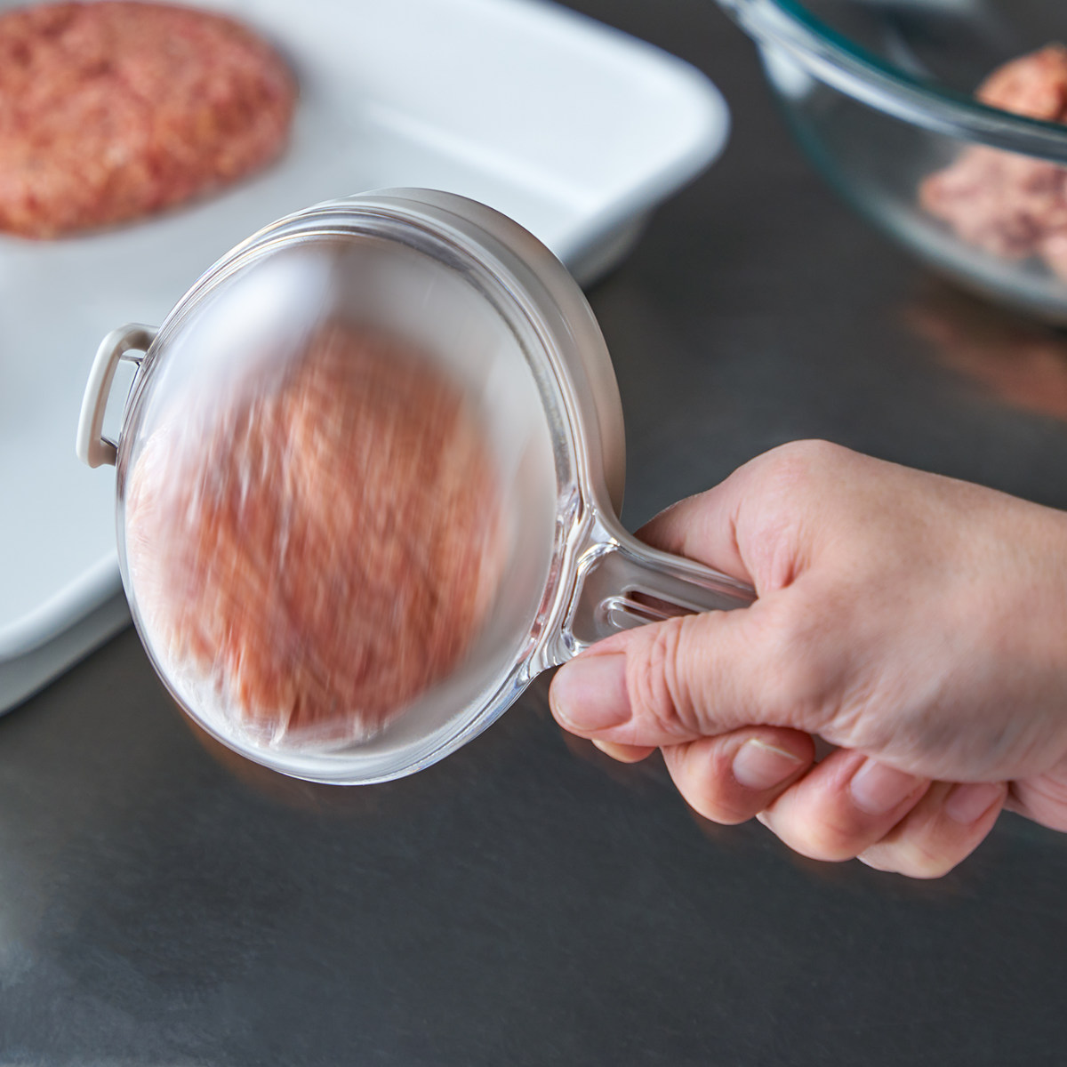 ハンバーグメーカー leye レイエ バシバシ！ハンバーグメーカー 日本製 （ ハンバーグ作り 成型器 調理 ハンバーグ成型 調理器具 手を汚さない ハンバーグ型 空気抜き キッチン 料理 自炊 簡単 お弁当 調理道具 ハンバーグ専用 成型 ）