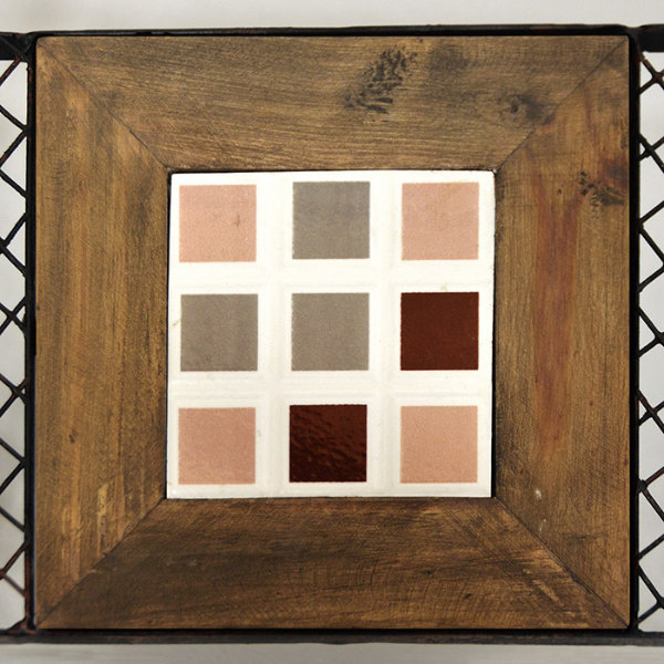 フラワースタンド アイアンタイルベンチ 幅44.5×奥行19×高さ29.6