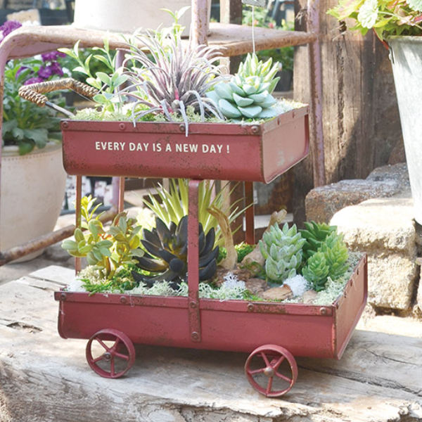 プランター 屋外 カート ステップカート 幅30.5×奥行19.5×高さ