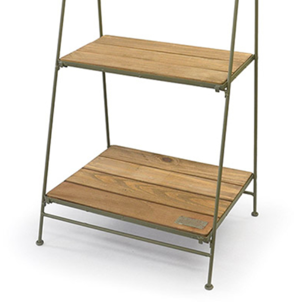 3段メタルプラントスタンド、屋外用ラダーフラワーポットステップ