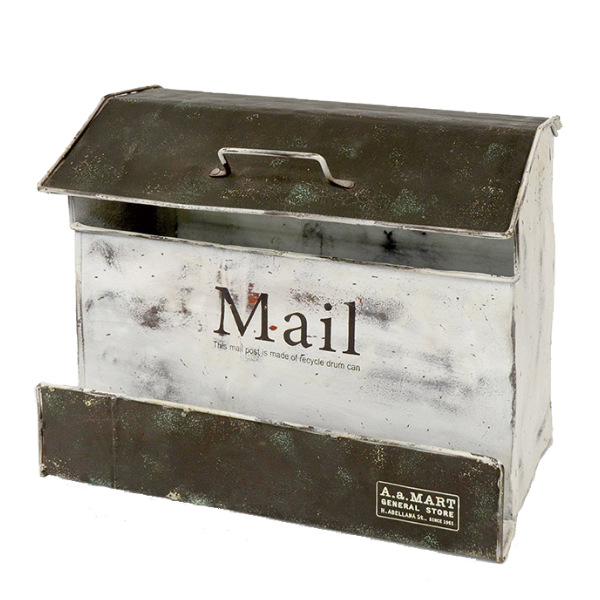 郵便ポスト メールボックス 壁掛け 置き型 アンティーク加工