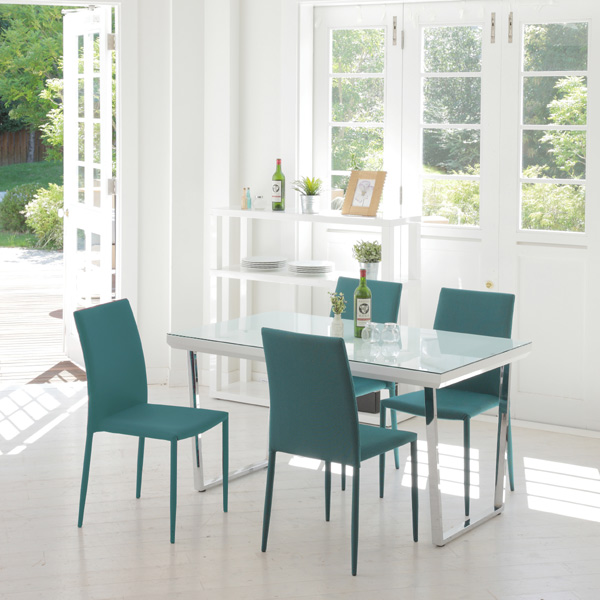 ダイニングチェア スタッキングチェア アシュリー 4脚セット ( 食卓 ダイニング チェア 椅子 セット 背もたれ ファブリック モダン 北欧 スタイリッシュ 完成品 カラー ) 【パープル】 パープル