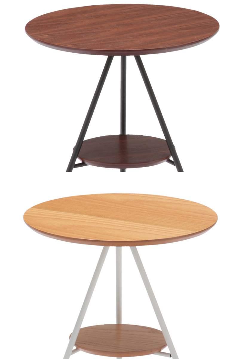サイドテーブル 高さ50cm オーレ 木製 （ 丸 テーブル ナイトテーブル