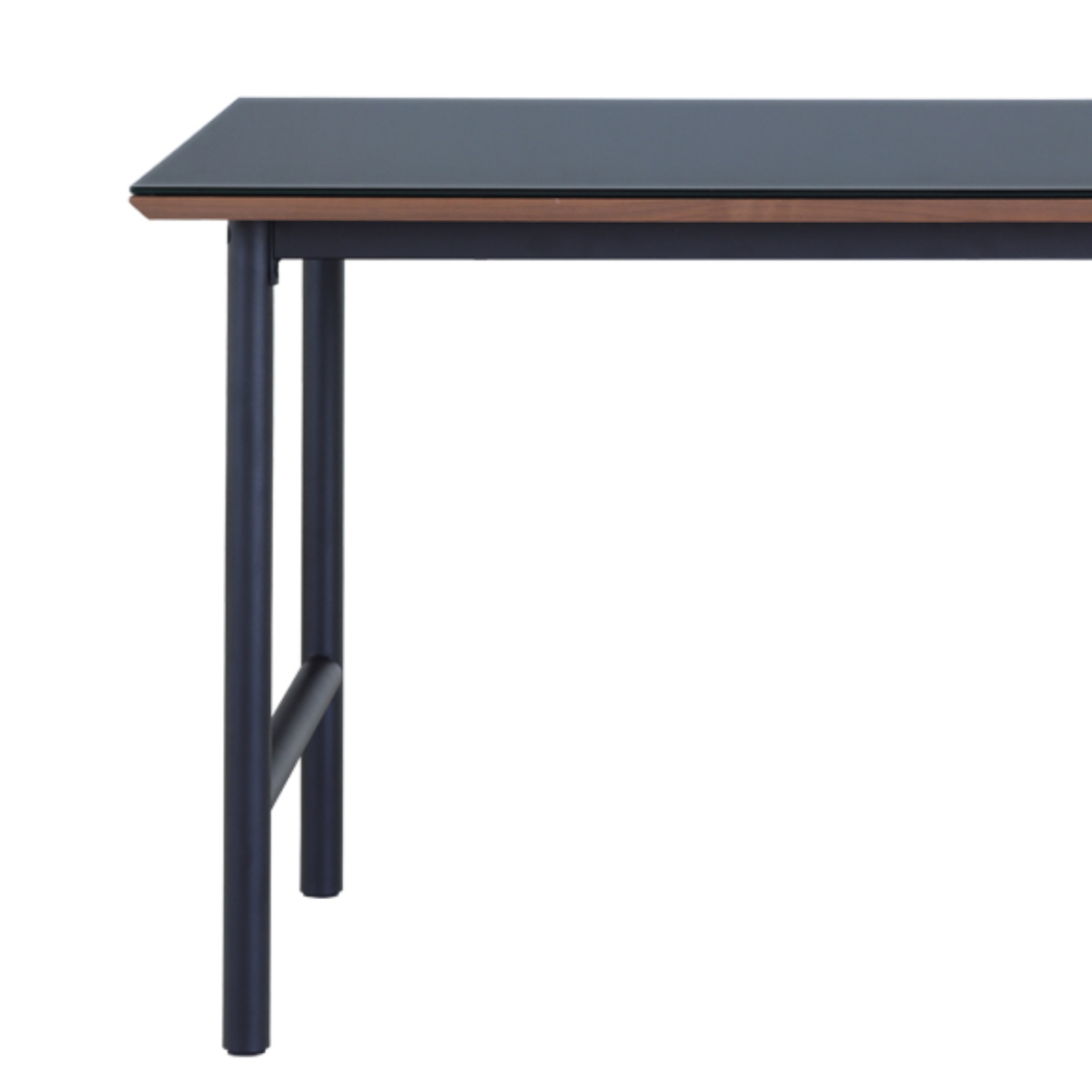 ダイニングテーブル 幅135cm ガラス天板 ZEAL ( テーブル 食卓テーブル 長方形 机 ダイニング 食卓 リビングテーブル 木製 ガラステーブル 奥行80cm 強化ガラス アジャスター付き ウォールナット )