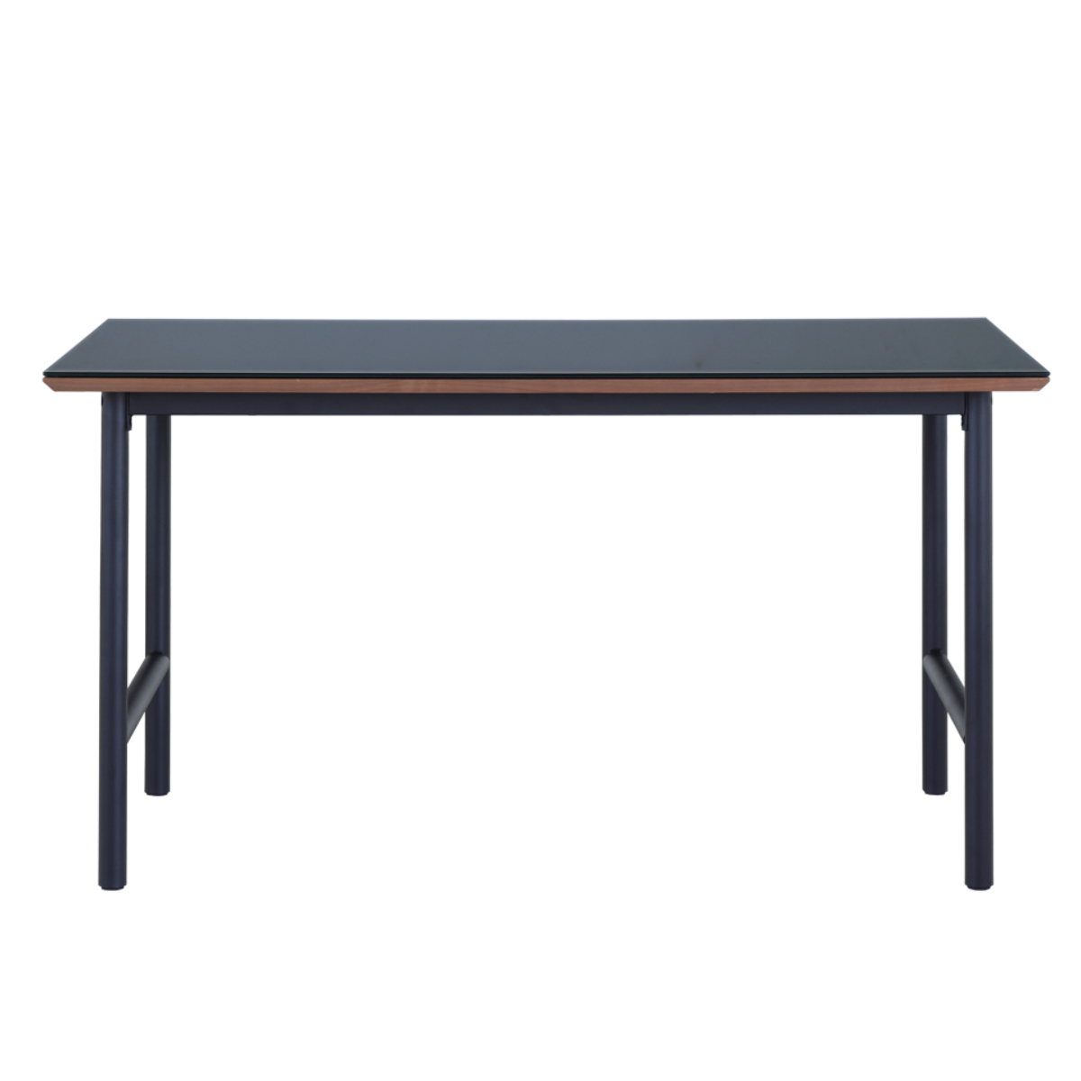 ダイニングテーブル 幅135cm ガラス天板 ZEAL ( テーブル 食卓テーブル 長方形 机 ダイニング 食卓 リビングテーブル 木製 ガラステーブル 奥行80cm 強化ガラス アジャスター付き ウォールナット )