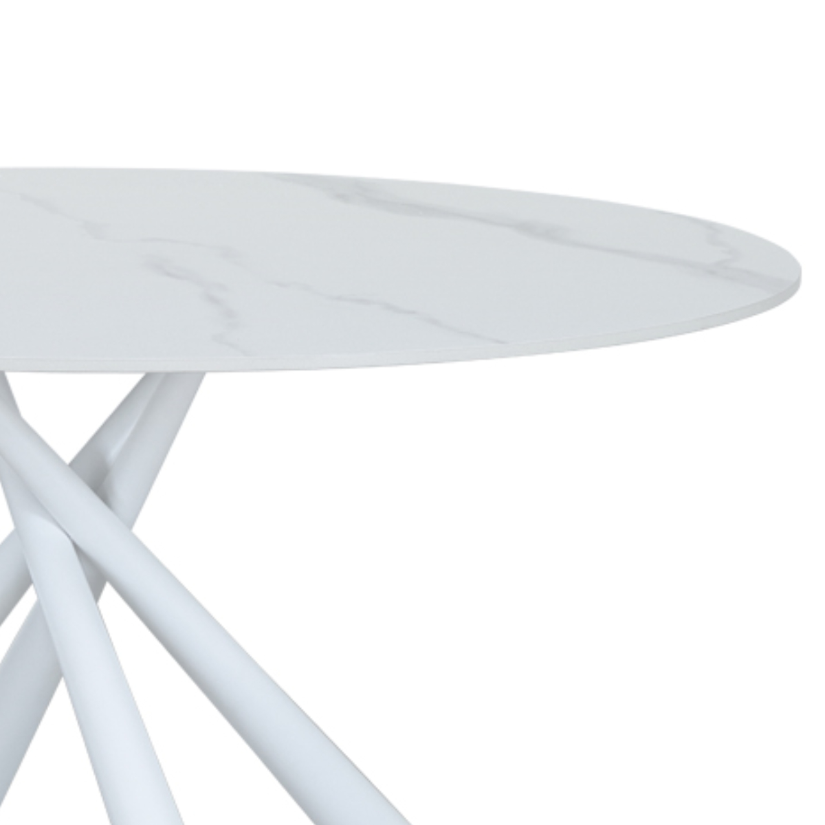 ダイニングテーブル 直径117cm 円形 大理石調 COBBLE ラウンドテーブル ( テーブル 食卓テーブル 丸 机 ダイニング 食卓 リビングテーブル 石目柄 セラミック天板 熱に強い 傷に強い アジャスター付き 丸テーブル )