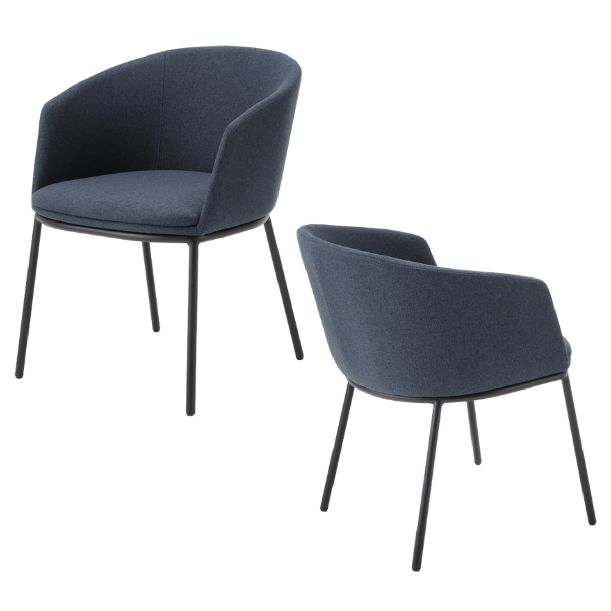 ダイニングチェア 座面高44.5cm NAVE 肘掛け付き ファブリック ( チェア ダイニング イス 食卓椅子 アームレスト 肘付き ウレタン 座り心地 快適 椅子 チェアー いす 食卓 リビング リビングチェア ) 【ライトグレー】 ライトグレー