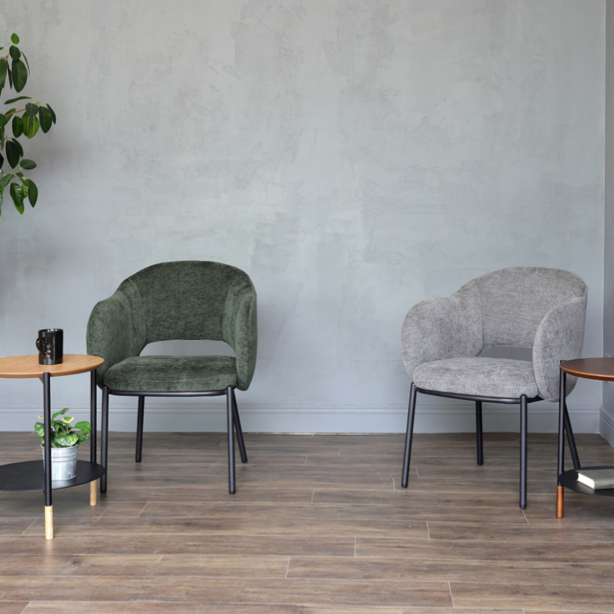 ダイニングチェア 座面高43.5cm BALENA 肘掛け付き ファブリック ( チェア ダイニング イス 食卓椅子 アームレスト 肘付き ウレタン 座り心地 快適 椅子 チェアー いす 食卓 リビング リビングチェア ) 【グレー】 グレー