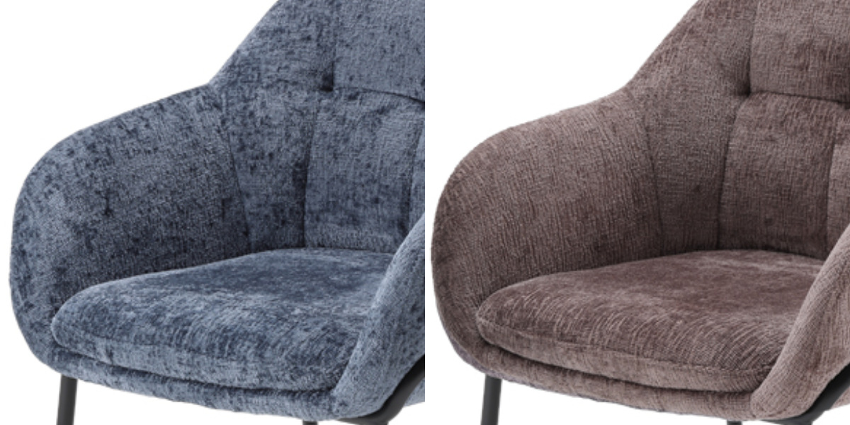 ダイニングチェア 座面高45cm TRENCH 肘掛け付き ファブリック ( チェア ダイニング イス 食卓椅子 アームレスト 肘付き ウレタン 座り心地 快適 椅子 チェアー いす 食卓 リビング リビングチェア ) 【ブルー】 ブルー