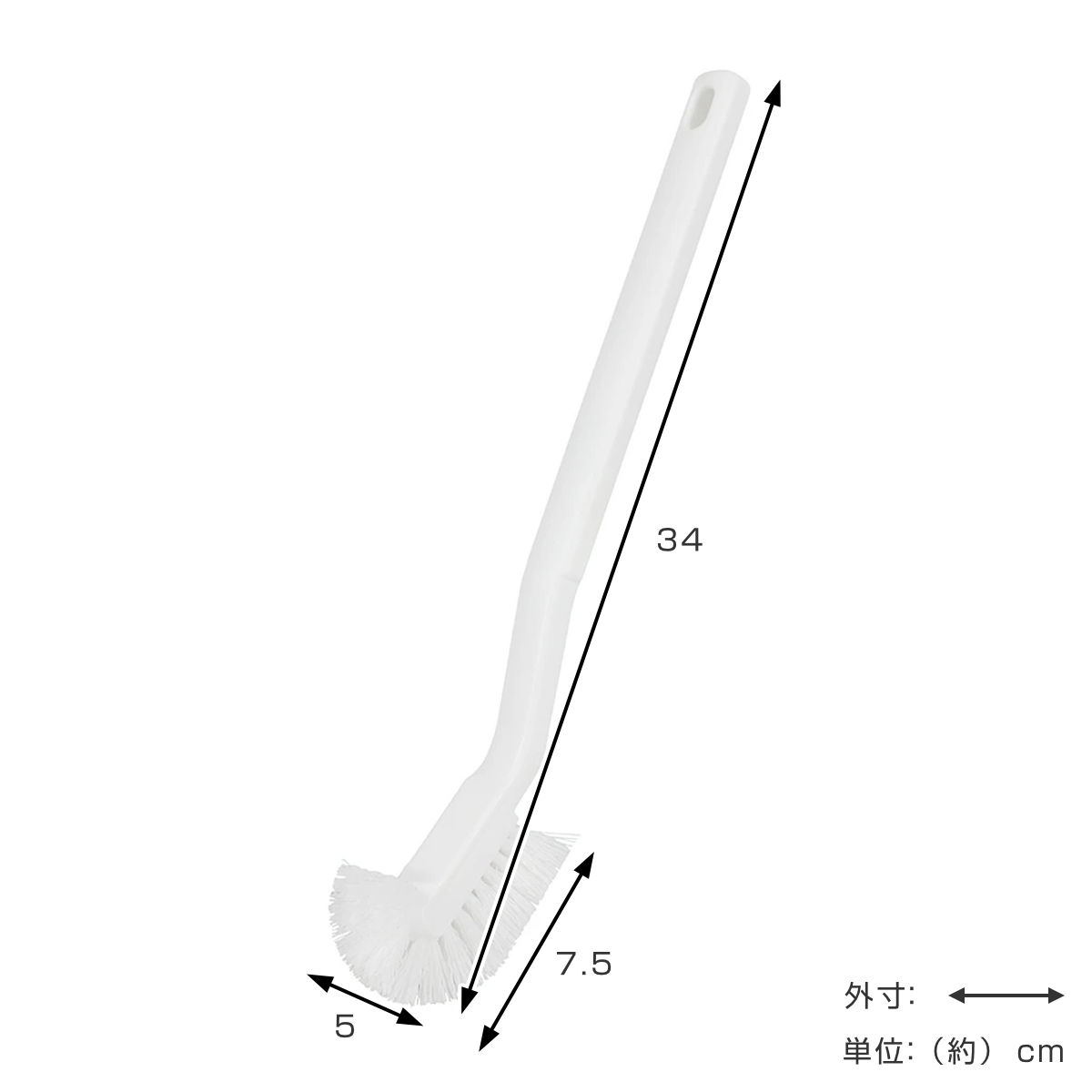 トイレ ブラシ スペア sm@rt-SQB02 ( スマート トイレ掃除 トイレ掃除ブラシ シンプル 白 浮かして収納 石こうボードピン 掃除用品 掃除用ブラシ トイレ 掃除 )