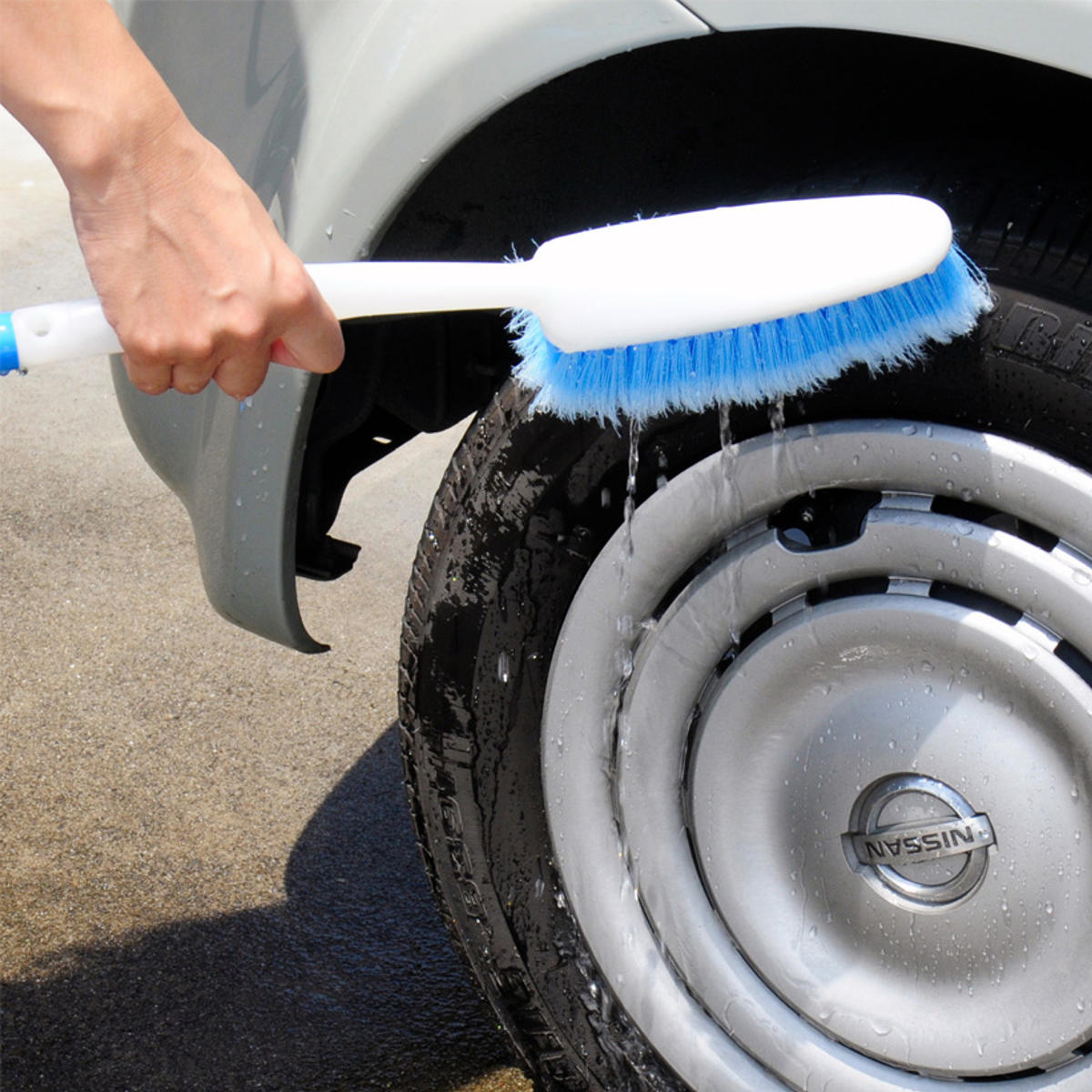 通水ブラシ ハンディ 穂先が割れた 柔らかいブラシ ( 洗車ブラシ 車 水洗い ブラシ ハンディタイプ 柔らかい 網戸掃除 窓掃除 先割れ加工 掃除用ブラシ 掃除用品 清掃用品 )