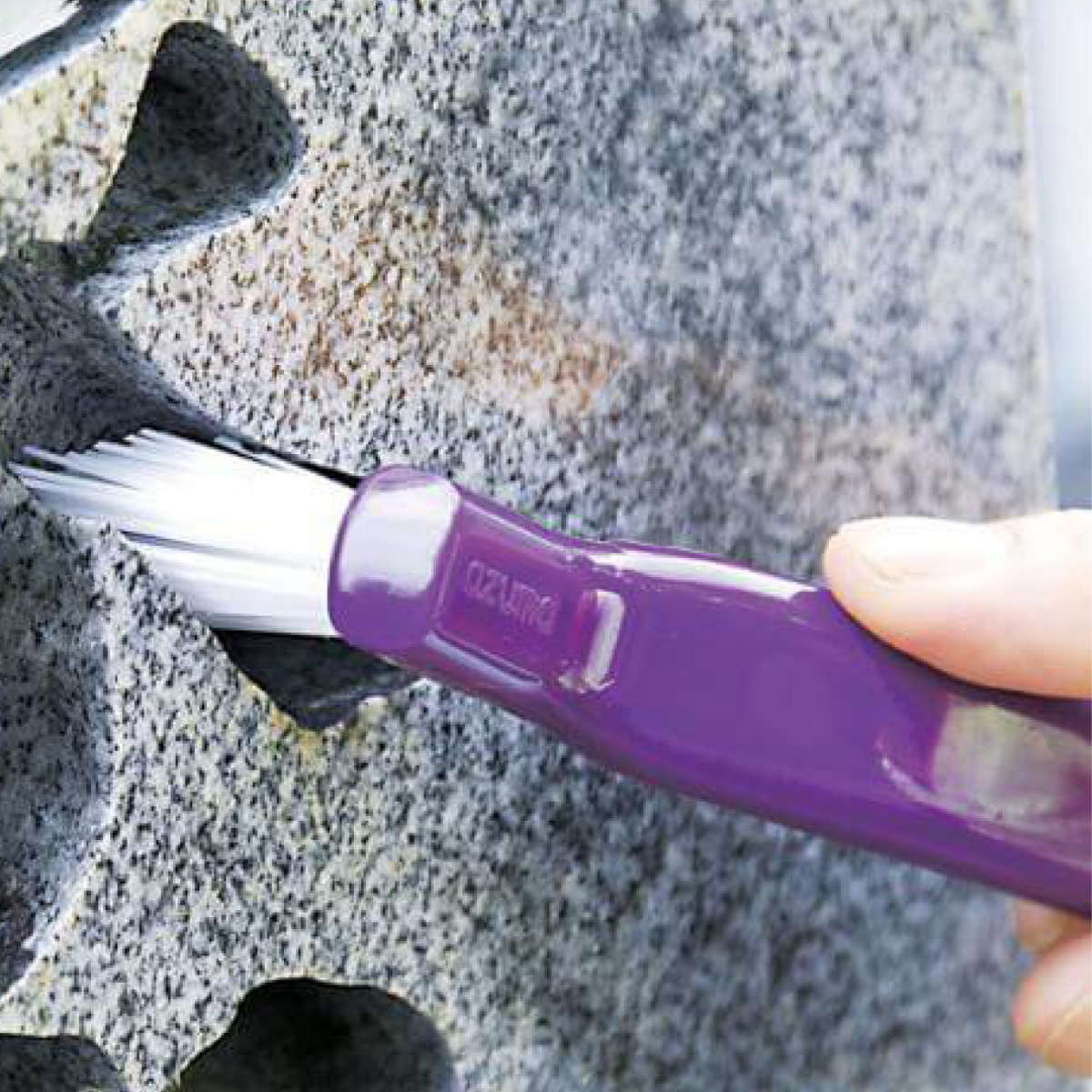 お墓洗い 墓石用 溝洗い ブラシ ( 墓石用ブラシ 清掃ブラシ 掃除用品 隙間 溝 ミゾ 墓石 掃除 お手入れ お墓 道具 汚れ落とし 汚れ 掃除グッズ 清掃 墓地 お盆 お墓磨き )