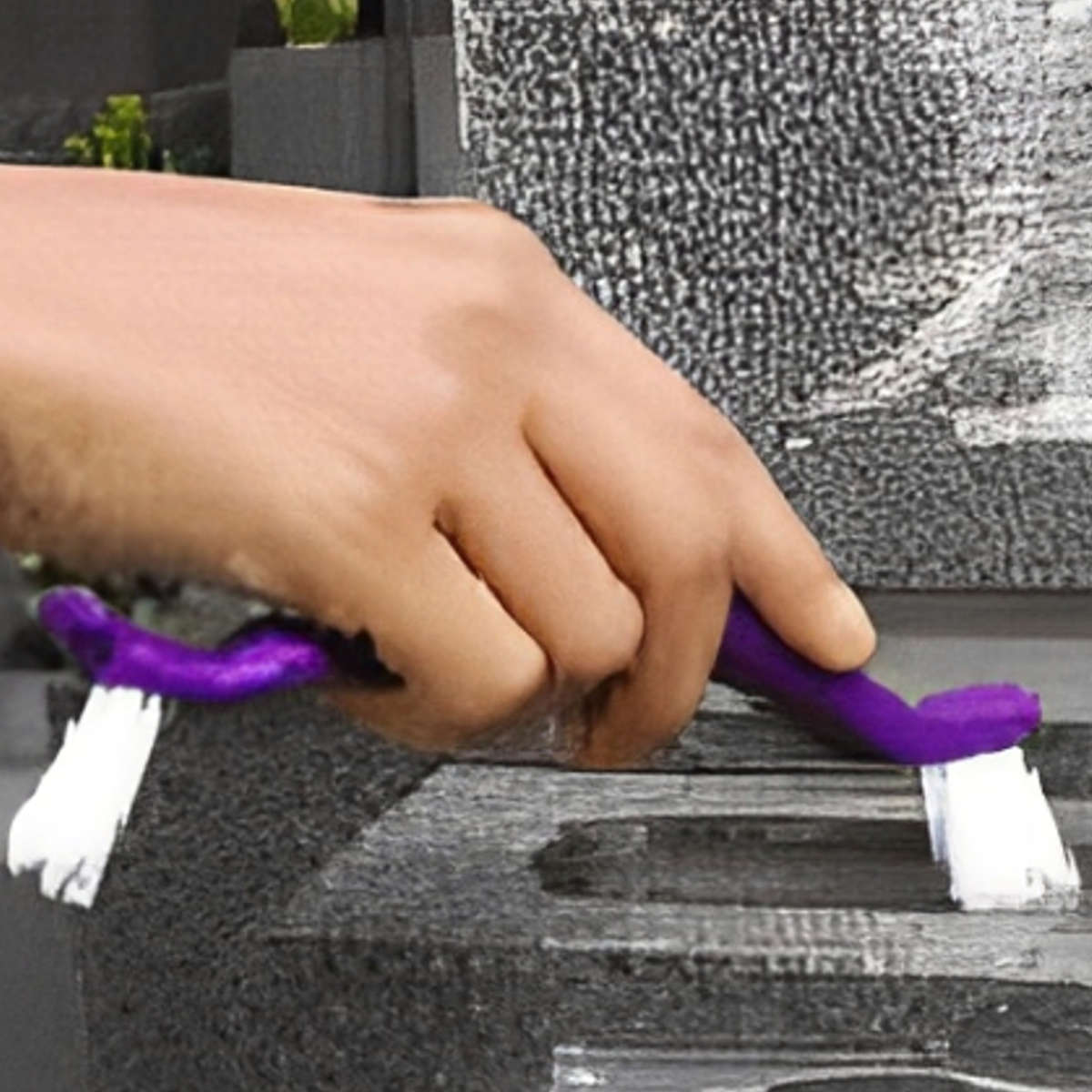 お墓洗い 墓石用 溝洗い ブラシ ( 墓石用ブラシ 清掃ブラシ 掃除用品 隙間 溝 ミゾ 墓石 掃除 お手入れ お墓 道具 汚れ落とし 汚れ 掃除グッズ 清掃 墓地 お盆 お墓磨き )