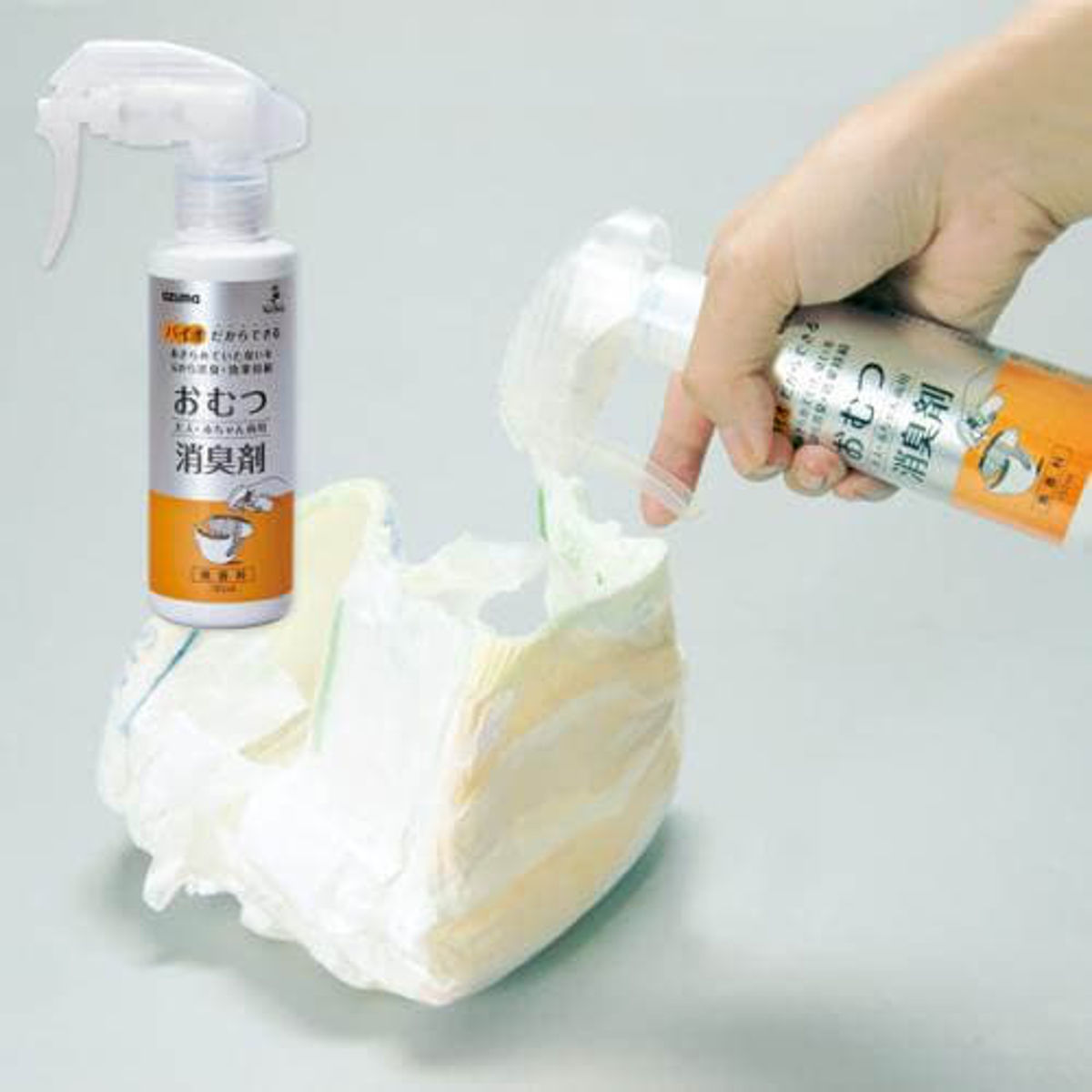 おむつ消臭剤 消臭スプレー 無香料 バイオ 赤ちゃん 大人 介護 おむつ 消臭 スプレー ( オムツ消臭スプレー 150ml ニオイ 防止 ゴミ箱消臭 日本製 日用品 育児用品 介護掃除 衛生用品 )