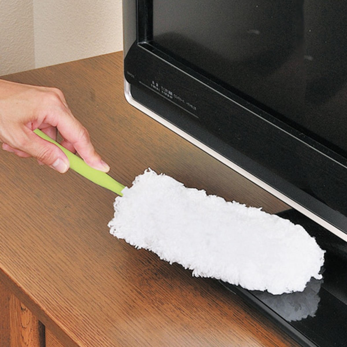 ほこり取り モコモハンディモップ ケース付き 全長約37cm 洗って使える マイクロファイバー ( ホコリ取り マイクロファーバー 洗える ハンディ ケース ハタキ ほこり リビング 掃除 家電掃除 掃除用品 清掃用品 )