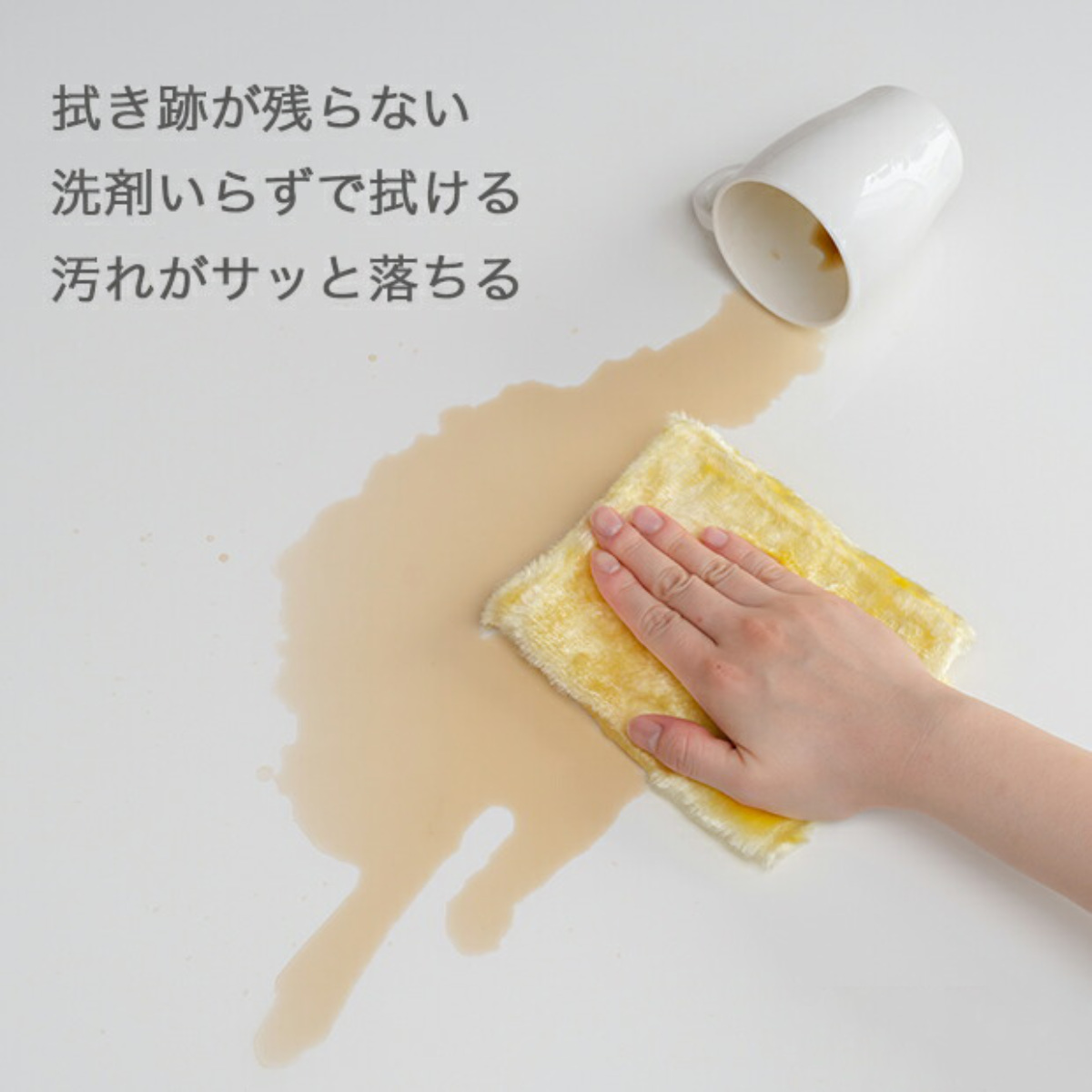 ふきん ふしぎクロス キッチンクロス 吸水性 台所 台拭き ( ぞうきん 掃除 油汚れ 洗面台 吸水 無地 毛足が長い レーヨン繊維 掃除用品 掃除グッズ 掃除用クロス 日本製 ) 【ホワイト】 ホワイト