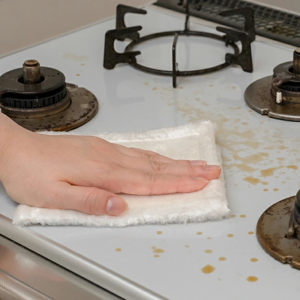 ふきん ふしぎクロス キッチンクロス 吸水性 台所 台拭き ( ぞうきん 掃除 油汚れ 洗面台 吸水 無地 毛足が長い レーヨン繊維 掃除用品 掃除グッズ 掃除用クロス 日本製 ) 【ホワイト】 ホワイト
