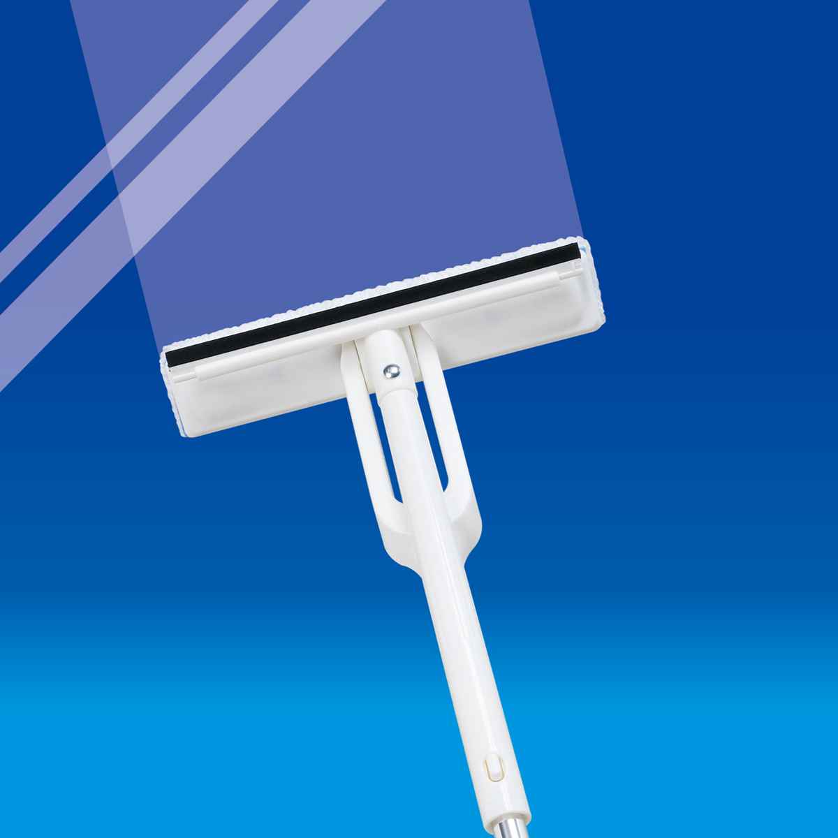 窓 網戸 ワイパー 掃除 楽絞りワイパー 拭き幅約24cm 水だけで洗える ( 窓掃除 網戸掃除 水切りワイパー 絞れる 柄付き 伸縮 長い 年末掃除 大掃除 掃除用品 便利グッズ )