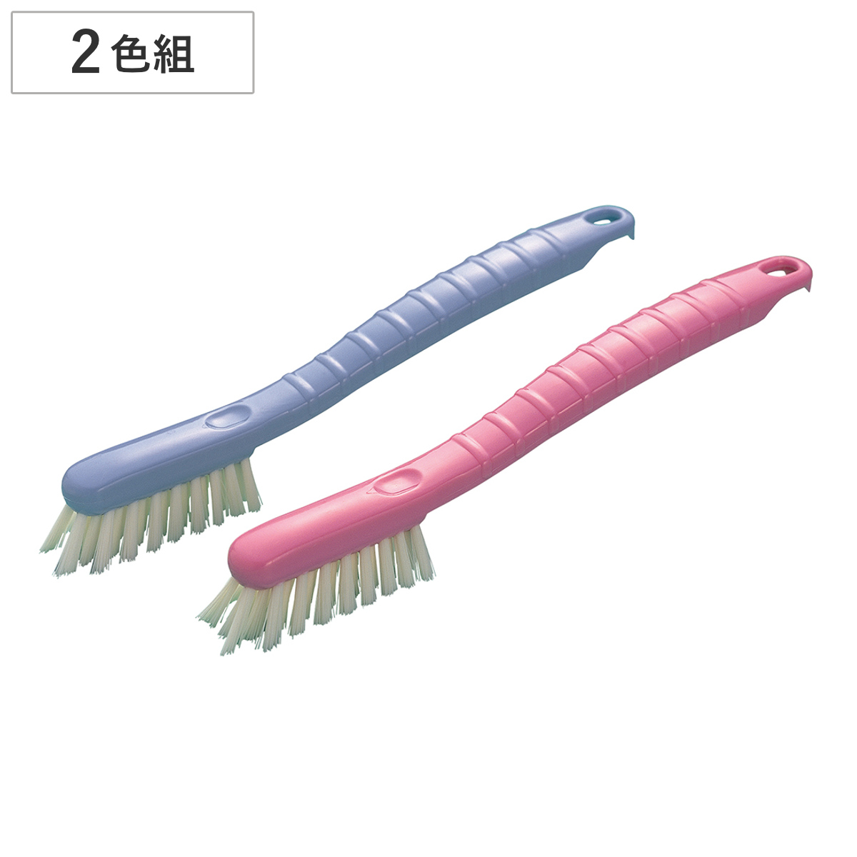 シューズブラシ オリジナル 2色組 ( 靴洗い 汚れ落とし ブラシ 2色セット ピンク ブルー シューズクリーナー スニーカーブラシ 靴磨き お手入れ )