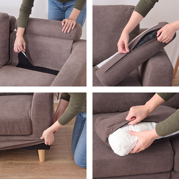 ソファ 幅190cm 3人掛け オットマン セット L字 コーナー ローソファ クッション ひじ掛け ファブリック ( ソファー 三人掛け フロアソファ リビングソファ 肘置き リビング 脚 取り外し おしゃれ チェアー いす チェア ) 【ベージュ】 ベージュ