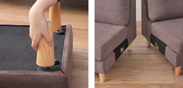 ソファ 幅190cm 3人掛け オットマン セット L字 コーナー ローソファ クッション ひじ掛け ファブリック ( ソファー 三人掛け フロアソファ リビングソファ 肘置き リビング 脚 取り外し おしゃれ チェアー いす チェア ) 【ベージュ】 ベージュ