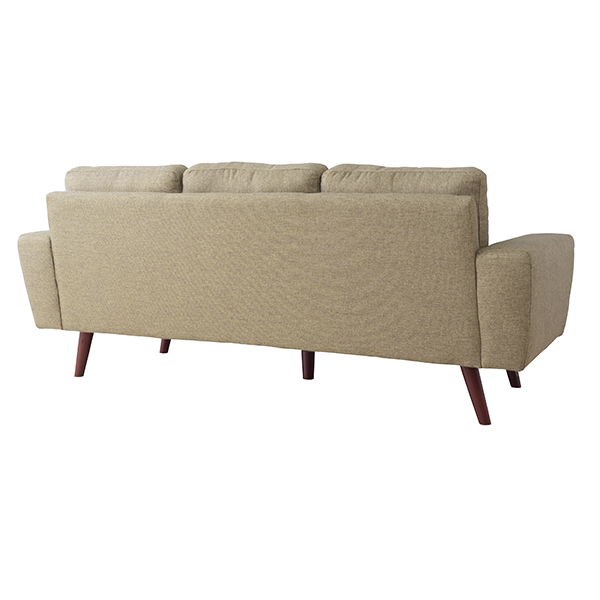 ソファ 幅186cm 3人掛 ひじ掛け ファブリック 布製 ローソファ ソファー ( 開梱設置 三人掛け フロアソファ リビングソファ 肘掛け 北欧 おしゃれ 肘置き 脚 取り外し リビング ロータイプ ) 【ベージュ】 ベージュ