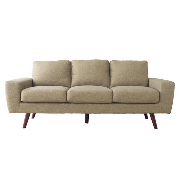 ソファ 幅186cm 3人掛 ひじ掛け ファブリック 布製 ローソファ ソファー ( 開梱設置 三人掛け フロアソファ リビングソファ 肘掛け 北欧 おしゃれ 肘置き 脚 取り外し リビング ロータイプ ) 【ベージュ】 ベージュ