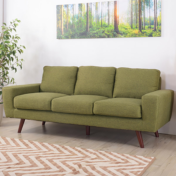 ソファ 幅186cm 3人掛 ひじ掛け ファブリック 布製 ローソファ ソファー ( 開梱設置 三人掛け フロアソファ リビングソファ 肘掛け 北欧 おしゃれ 肘置き 脚 取り外し リビング ロータイプ ) 【ベージュ】 ベージュ