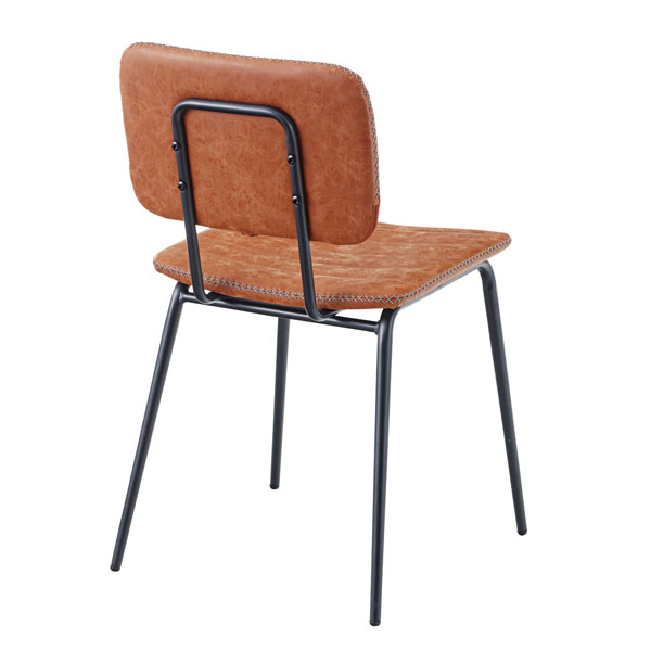 チェア 2脚セット 座面高46cm 椅子 イス ダイニングチェア ソフトレザー ヴィンテージ調 ( チェアー いす ダイニングチェアー 食卓椅子 リビングチェア おしゃれ リビング ダイニング 食卓 カフェチェア ) 【ネイビー】 ネイビー