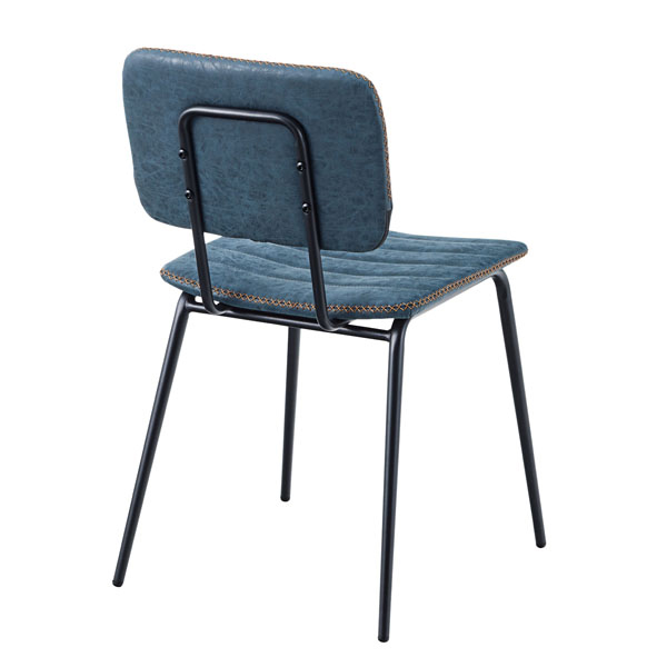 チェア 2脚セット 座面高46cm 椅子 イス ダイニングチェア ソフトレザー ヴィンテージ調 ( チェアー いす ダイニングチェアー 食卓椅子 リビングチェア おしゃれ リビング ダイニング 食卓 カフェチェア ) 【ネイビー】 ネイビー