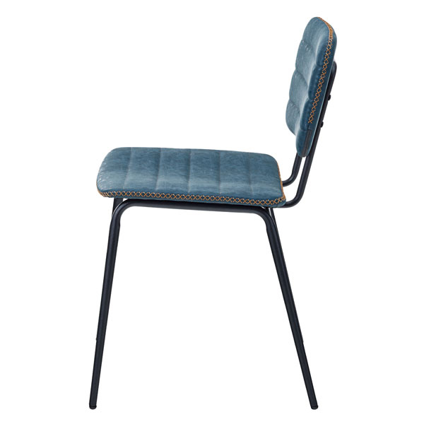 チェア 2脚セット 座面高46cm 椅子 イス ダイニングチェア ソフトレザー ヴィンテージ調 ( チェアー いす ダイニングチェアー 食卓椅子 リビングチェア おしゃれ リビング ダイニング 食卓 カフェチェア ) 【ネイビー】 ネイビー