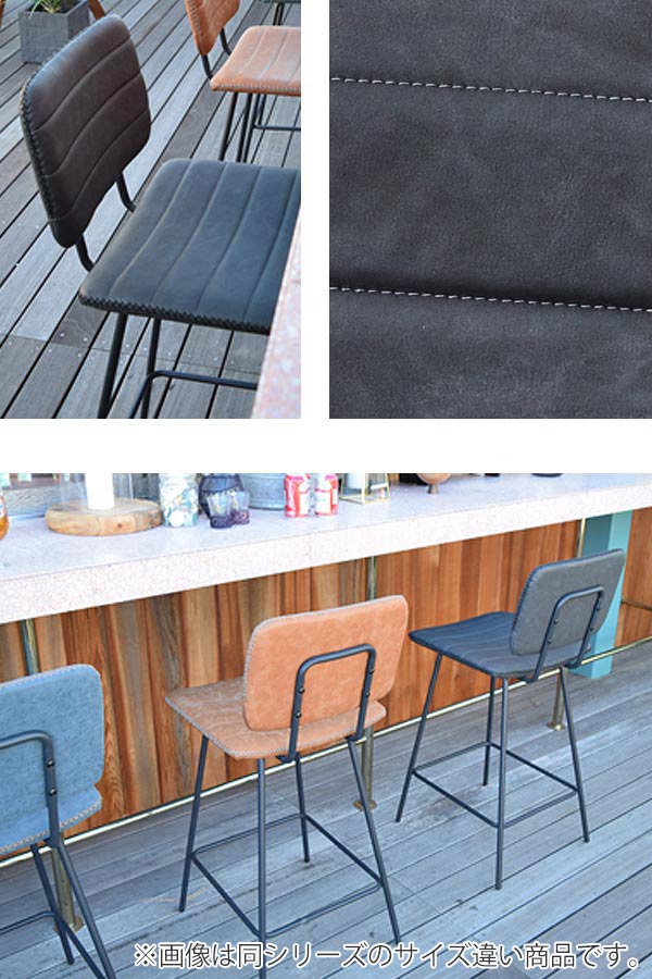 チェア 2脚セット 座面高46cm 椅子 イス ダイニングチェア ソフトレザー ヴィンテージ調 ( チェアー いす ダイニングチェアー 食卓椅子 リビングチェア おしゃれ リビング ダイニング 食卓 カフェチェア ) 【ネイビー】 ネイビー