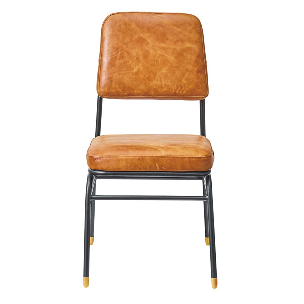 チェア 2脚セット 座面高45cm レザー 本革 椅子 イス ダイニングチェア ヴィンテージ調 クッション ( チェアー いす ダイニングチェアー 食卓椅子 リビングチェア おしゃれ ダイニング 食卓 カフェチェア )