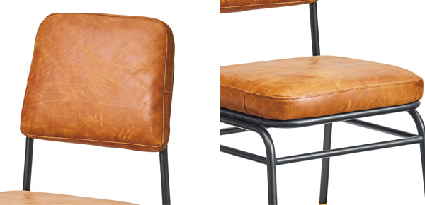 チェア 2脚セット 座面高45cm レザー 本革 椅子 イス ダイニングチェア ヴィンテージ調 クッション ( チェアー いす ダイニングチェアー 食卓椅子 リビングチェア おしゃれ ダイニング 食卓 カフェチェア )