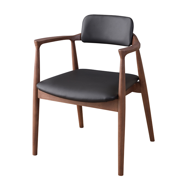 ダイニングチェア 座面高43cm チェア 椅子 イス 木製 木製フレーム ファブリック ひじ掛け アームレスト （ ダイニングチェアー チェアー