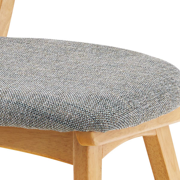 ダイニングチェア 2脚セット チェア 座面高44.5cm 木製 天然木 木目 布張り ファブリック 椅子 イス ( ダイニングチェアー いす チェアー 食卓椅子 リビングチェア 木製チェア おしゃれ 北欧 腰掛け アカシア ダイニング ) 【ナチュラル】 ナチュラル