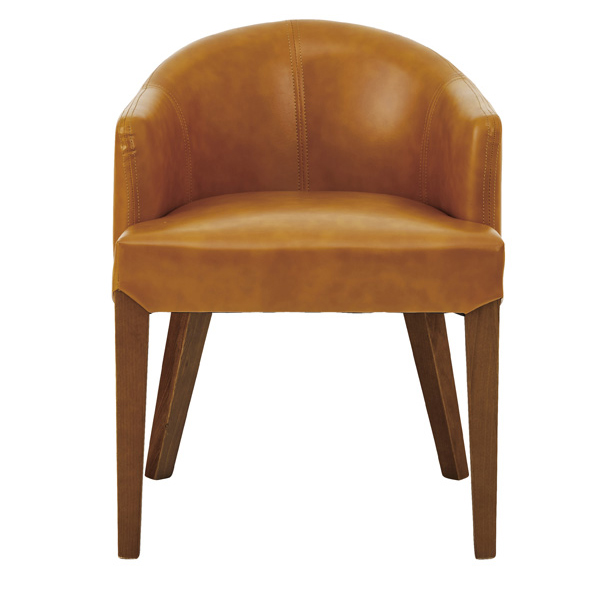 ダイニングチェア 座面高44cm ソフトレザー 木製 天然木 ひじ掛け アームレスト 椅子 イス チェアー ( いす ダイニングチェアー 食卓椅子 リビングチェア おしゃれ 腰掛け ダイニング 布製 食卓用 )