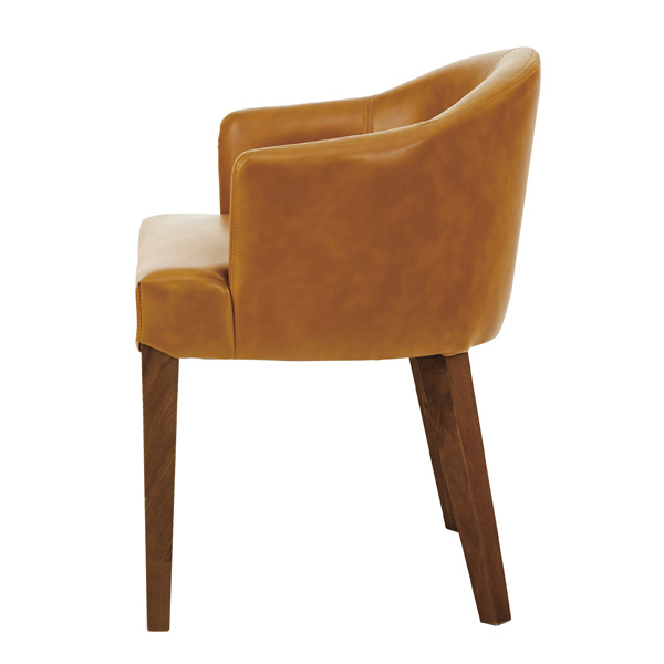 ダイニングチェア 座面高44cm ソフトレザー 木製 天然木 ひじ掛け アームレスト 椅子 イス チェアー ( いす ダイニングチェアー 食卓椅子 リビングチェア おしゃれ 腰掛け ダイニング 布製 食卓用 )