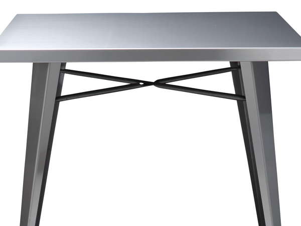 ダイニングテーブル 幅81.5cm ステンレス インダストリアル 正方形