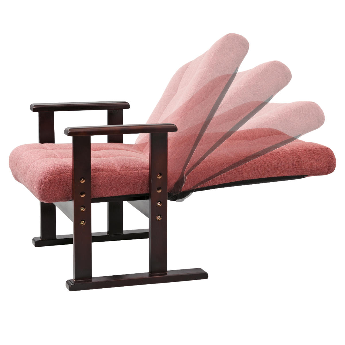 とっておきし新春福袋 グレー リビング 腰掛け 天然木 肘付き パーソナルチェア 和室 木製 リラックスチェア 1人掛け チェア おしゃれ 肘掛け ハイバック 一人用 リクライニングチェア 高座椅子 椅子 高さ調節 14段階 リクライニング 座椅子 ソファ