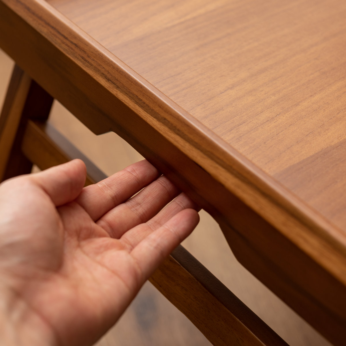 トレーテーブル 幅80cm 折りたたみ 木製 （ テーブル ローテーブル 簡易テーブル ミニテーブル トレイ ベッド コンパクト 天然木 リビング  おしゃれ 北欧風 モダン ナチュラル ）