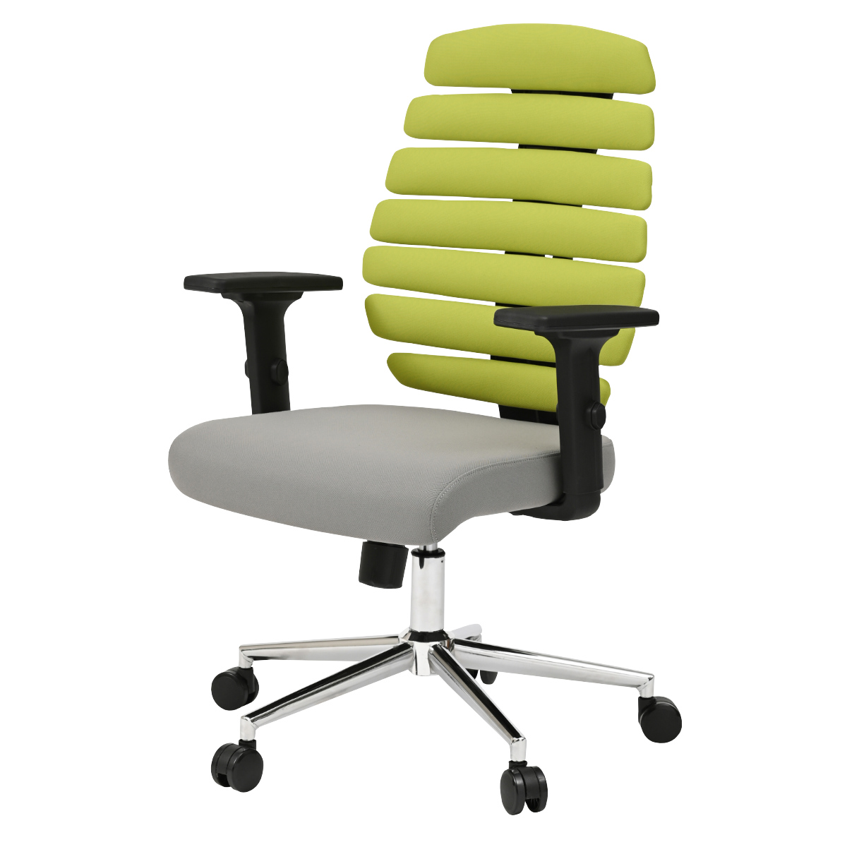 オフィスチェア 座面高47～55cm アームレスト 姿勢サポート （ チェア デスクチェア ゲーミングチェア 椅子 パソコン ワークチェア 肘付き  おしゃれ 昇降式 ） 【グリーン】